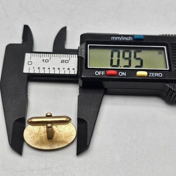 Vintage Swank Gold Tone Mother Of Pearl Cufflinks Mid Century - Picture 5 of 5